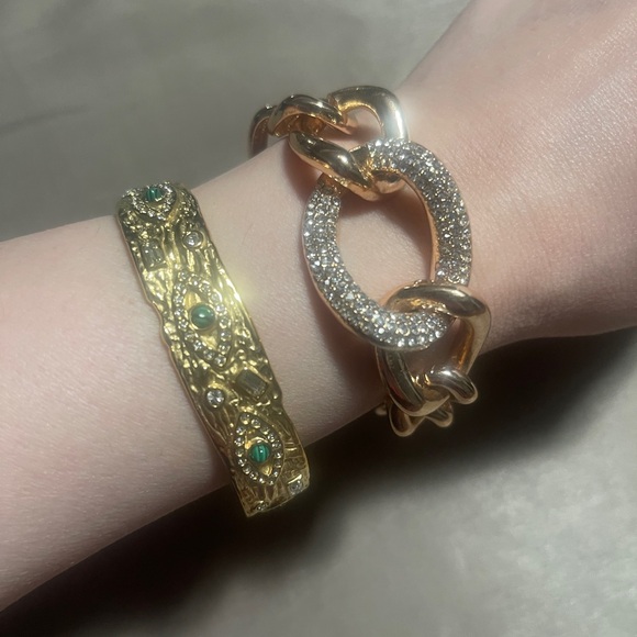 Pave Crystal Chunky Chain Bracelet - Picture 3 of 3